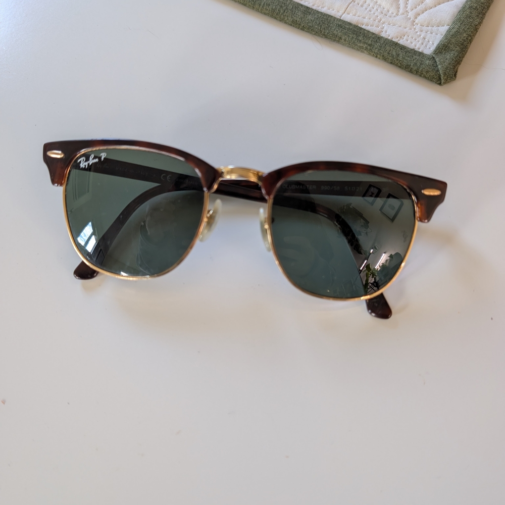 Ray-Ban Black and Gold Sunglasses